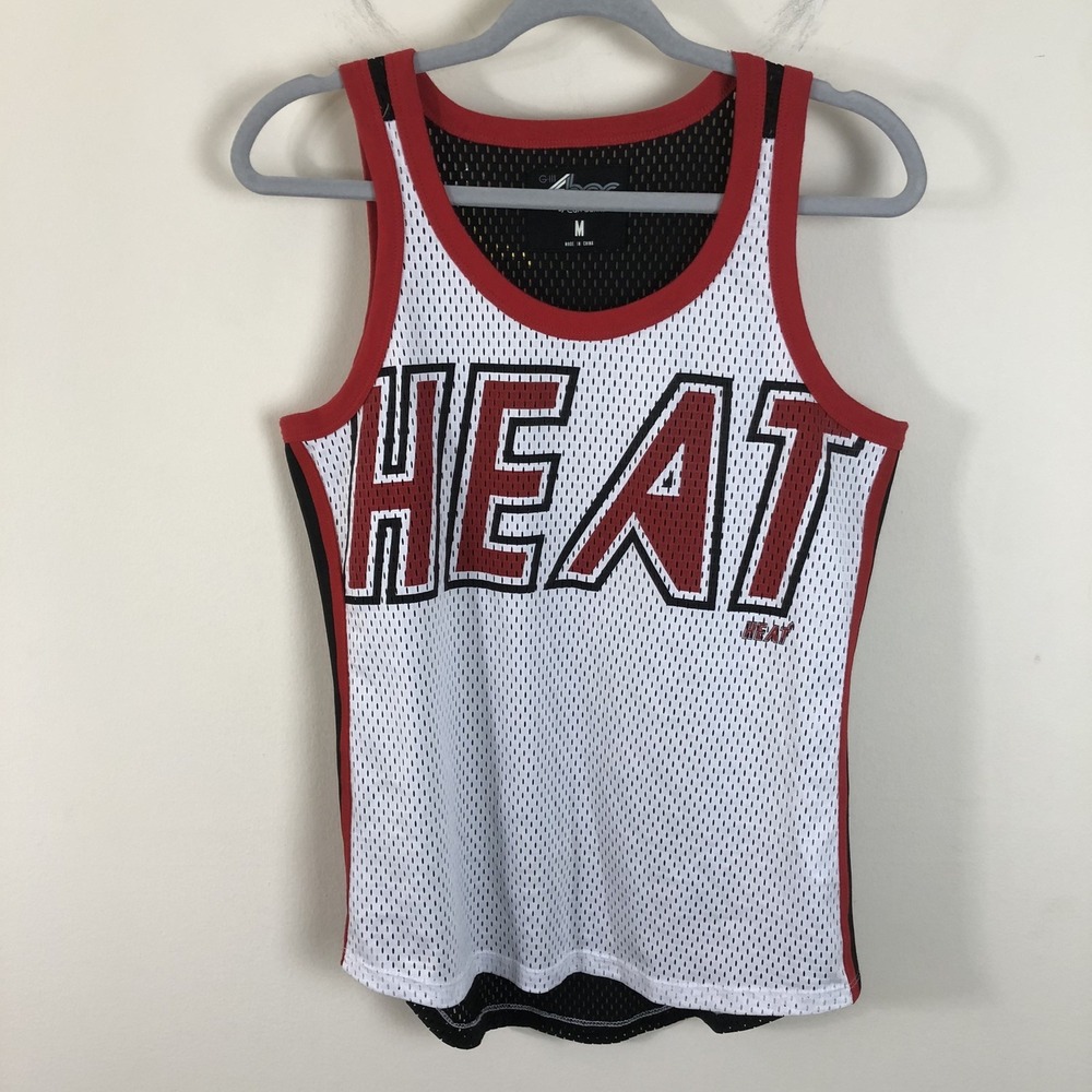 Miami Heat G-III 4Her By Carl Banks Women Jersey Sz M White Red NBA Basketball
